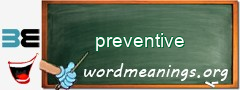 WordMeaning blackboard for preventive